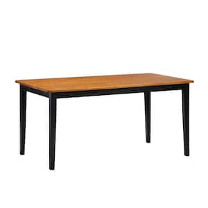 Black and Oak Shaker Dining Table