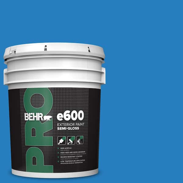 5 gal. #P510-6 Brilliant Blue Semi-Gloss Exterior Paint