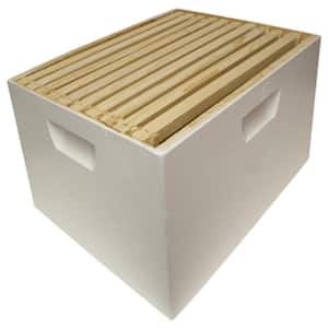 10 in. H x 16 in. W Assembled Deep Hive Box with 10 Frames and Foundation