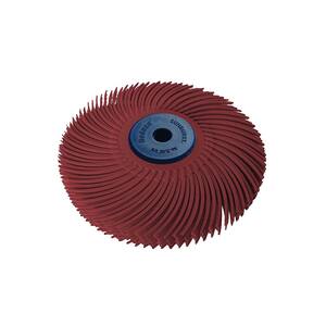 Sunburst 3 in. 6-Ply Radial Discs 1/4 in. Tool Std 220-Grit Arbor Thermoplastic Cleaning and Polishing