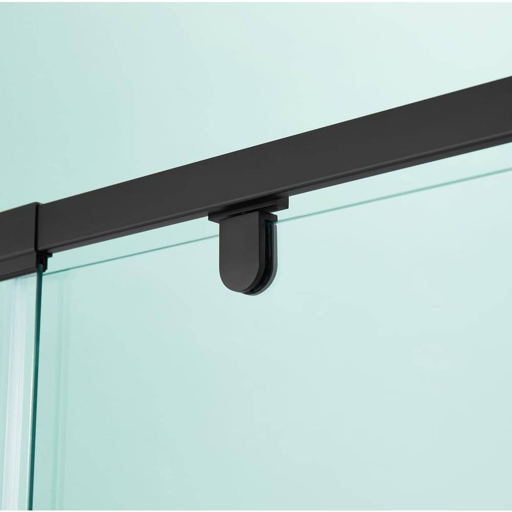 Matte Black 36'' x 72'' Pivot Shower Door with Clear Glass