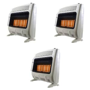 30,000 BTU Vent Free Radiant Propane Indoor/Outdoor Space Heater (3-Pack)