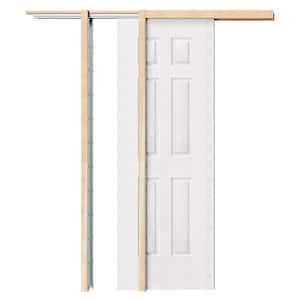 TENONER 48 in. x 80 in. 6 Panel, Hollow Core, White Primed, MDF ...