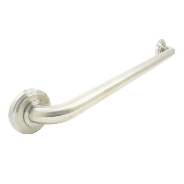 WingIts Platinum Designer Series 36 in. x 1.25 in. Grab Bar Bevel in Satin Stainless Steel (39 in. Overall Length)