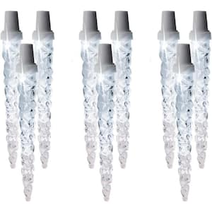4.6 in. 15-Light Ice Shaped LED Crystal White-Light Show