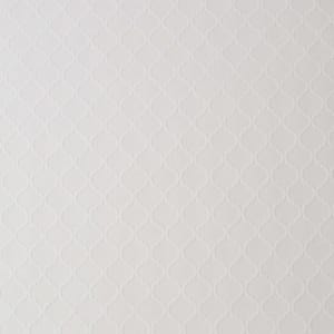 Small Trellis White Paintable Removable Wallpaper Sample