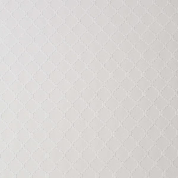Unbranded Small Trellis White Paintable Removable Wallpaper