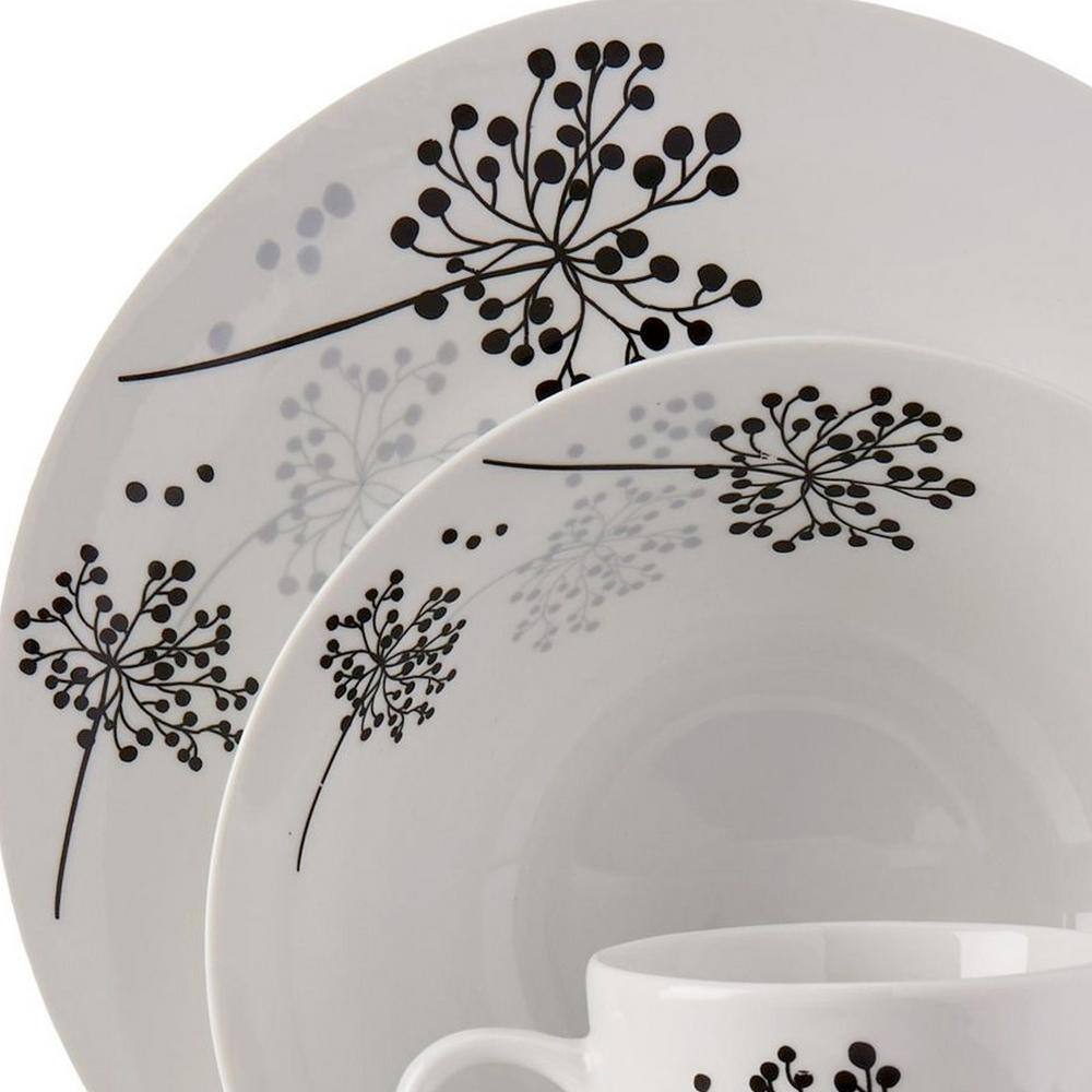 Netherwood Floral Porcelain 12-Piece Dinnerware Set