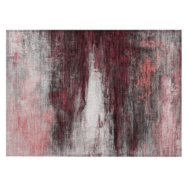 Chantille Machine Washable Indoor/Outdoor Abstract ACN2016 Merlot 1 ft. 8 in. x 2 ft. 6 in. Accent Rug