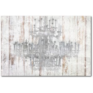 24 in. x 36 in. "Barnwood Chandelier" Gallery Wrapped Canvas Printed Wall Art