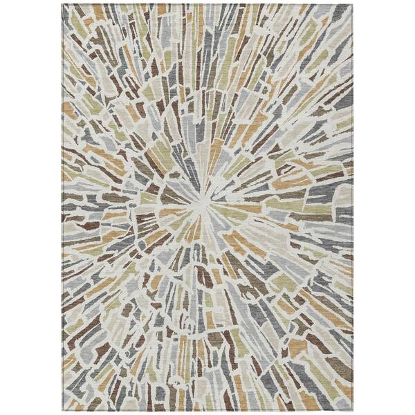 Chantille Machine Washable Indoor/Outdoor Abstract ACN2514 Ivory 10 ft. x 14 ft. Area Rug