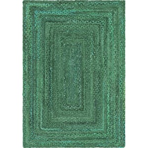 Braided Chindi Green 4 ft. x 6 ft. Area Rug