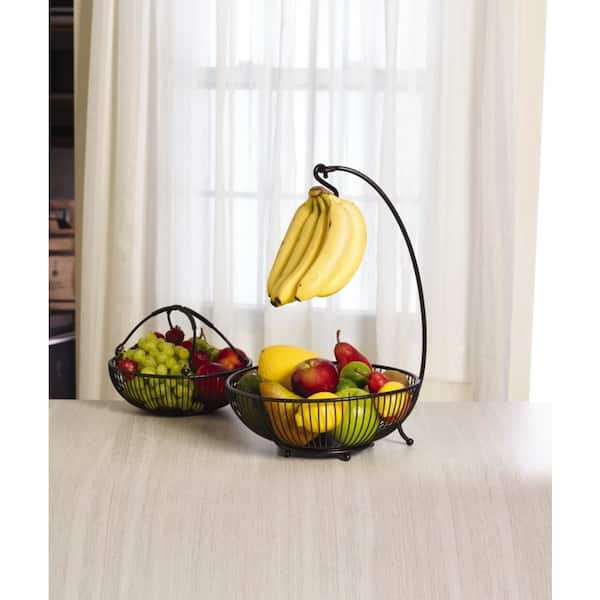Gourmet Basics by Mikasa Spindle 2-Tier Basket with Banana Hook