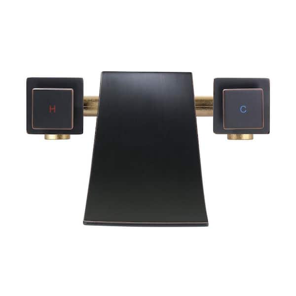 2-Handle Wall Mounted Roman Tub Faucet with High Flow Ratein. Oil Rubbed Bronze