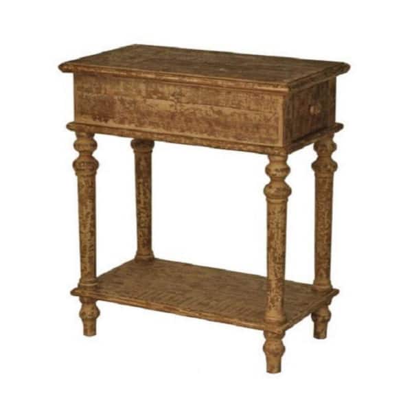 HomeRoots Mariana 30 in. Brown Wood End Table