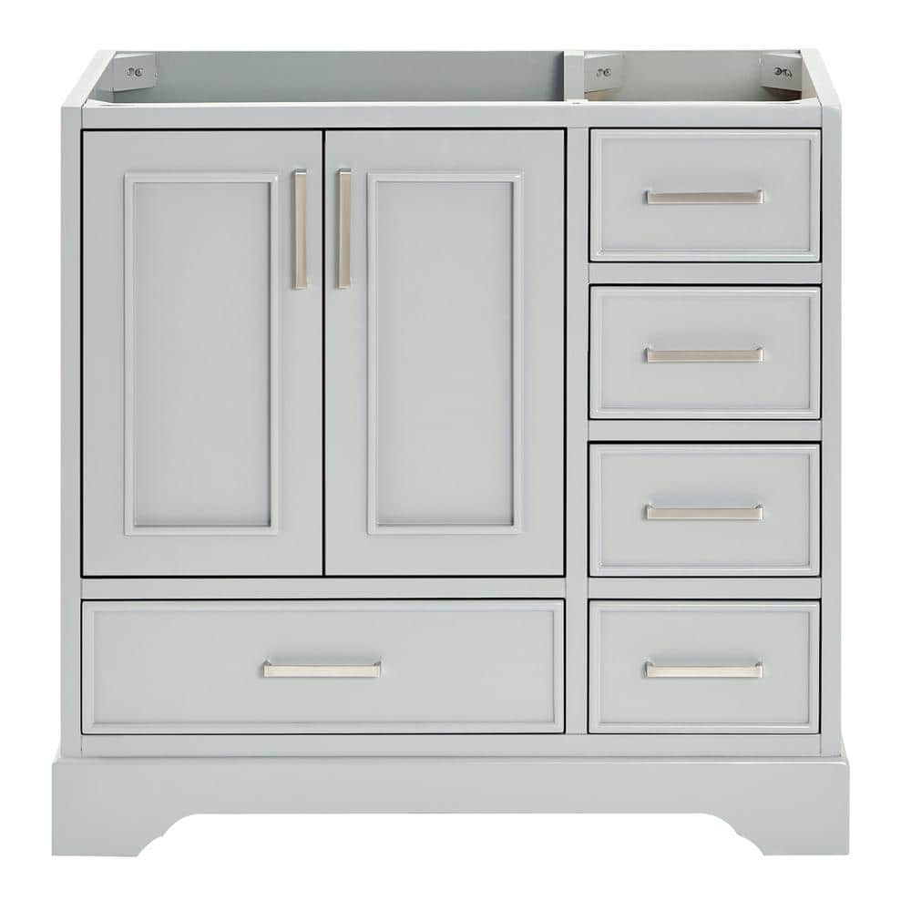 Stafford 36.75 in. W x 21.5 in. D x 34.5 in. H Bath Vanity Cabinet without Top in Gray price history on PriceWatchPro
