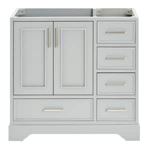 Stafford 36.75 in. W x 21.5 in. D x 34.5 in. H Bath Vanity Cabinet without Top in Grey