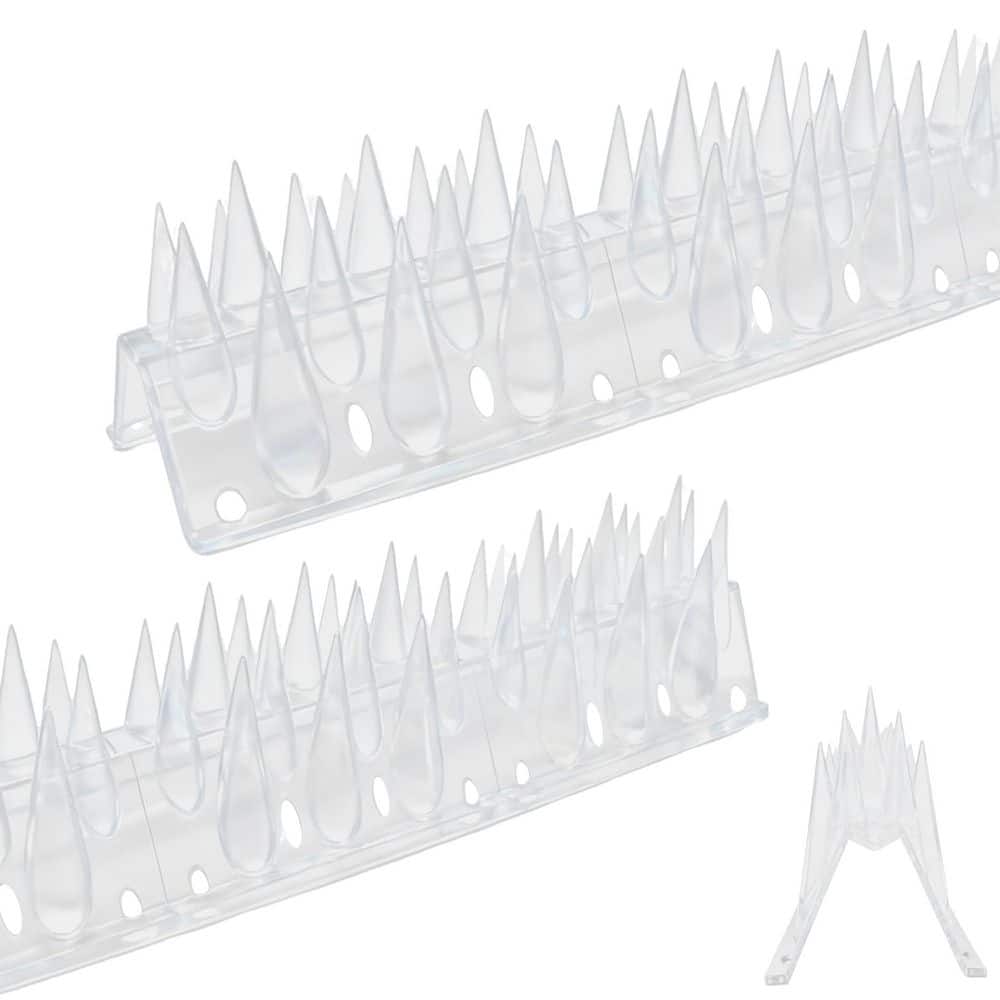 22-Pack Clear Bird Spikes, Roof Overhang Spikes, Pigeon Spikes for Fence, Garden Bird Deterrent, Anti Climb Fence Spikes price history on PriceWatchPro