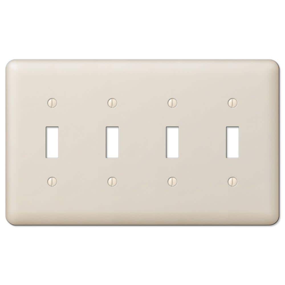 Declan 4 Gang Toggle Steel Wall Plate - Almond price history on PriceWatchPro