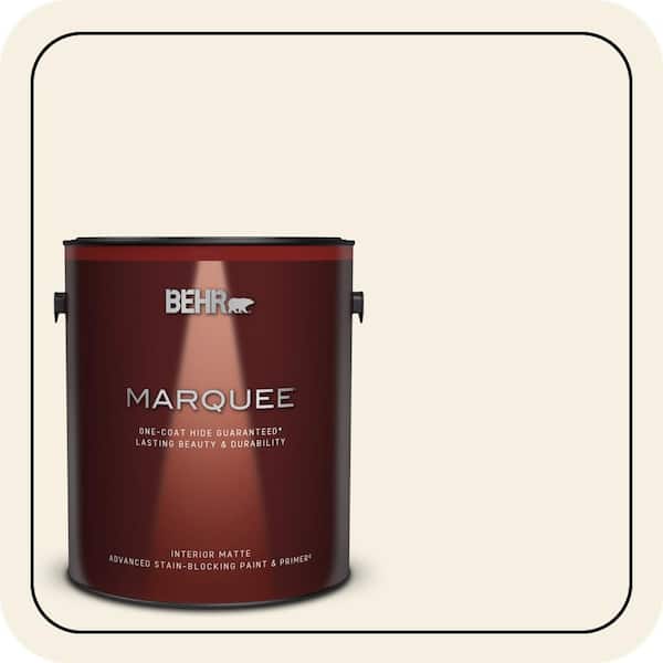 BEHR MARQUEE 1 gal. #ICC-20 Elegant White Matte Interior Paint & Primer