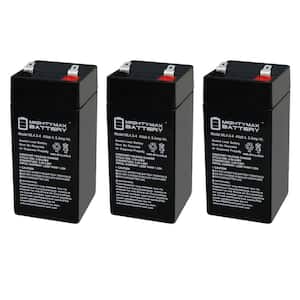 4 Volt 4.5 Ah SLA Replacement Battery for Leoch LP4-4.5 - 3 Pack