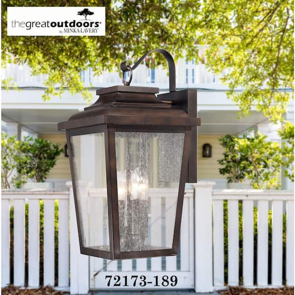Irvington Manor 4-Light Chelsea Bronze Outdoor Wall Lantern Sconce