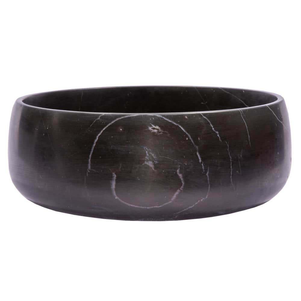 Nero Marquino Black Marble Circular Vessel Sink
