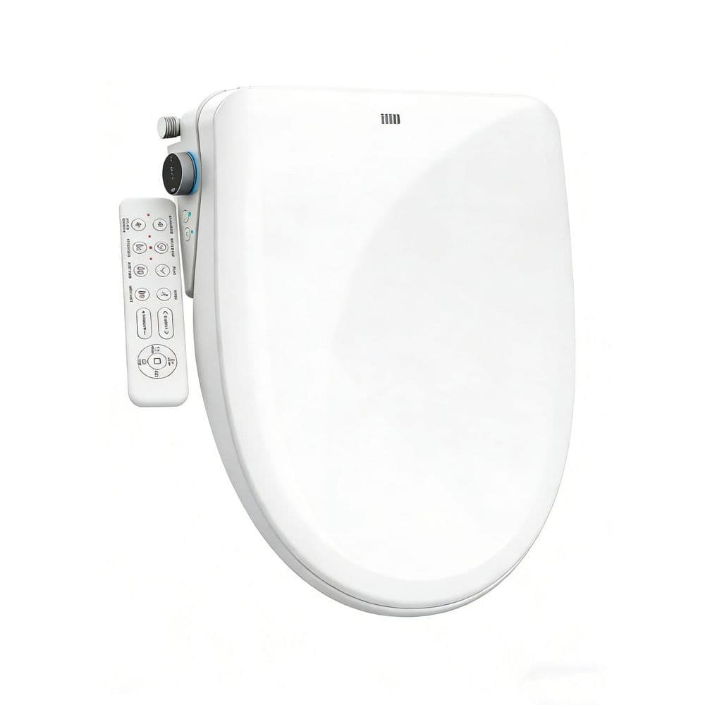 Electric Bidet Seat for Elongated Toilets with Four Modes in White, Adjustable Angle and Pressure, Remote Control price history on PriceWatchPro