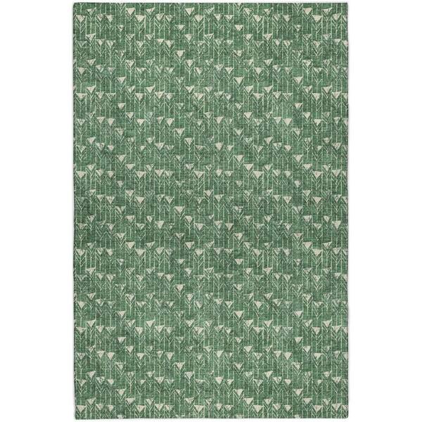 Dream Shag Premium Machine Washable Abstract ADS514 Green 10 ft. x 14 ft. Area Rug