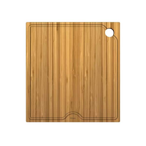 KRAUS Workstation Kitchen Sink 16in Solid Bamboo Cutting Board KCB-WS104BB  - The Home Depot