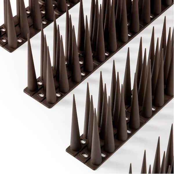 4 in. x 8 ft. Bird Spikes for Outdoor Use Brown