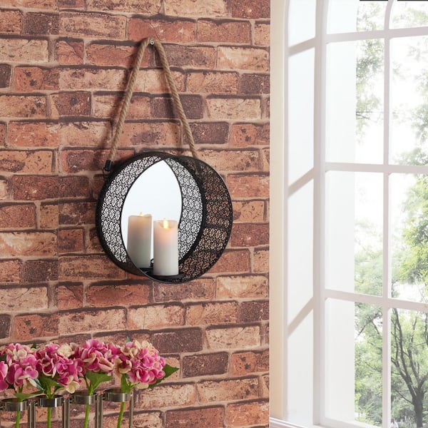 Metal Candle Wall Sconce Hanging Holder Mounted Candlestick Party Home Decor Set 