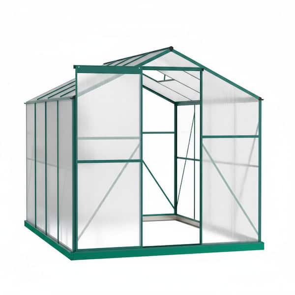 74.8 in. W x 99.8 in. D x 78.74 in. H Green Greenhouse with Quick Setup Structure and Roof Vent