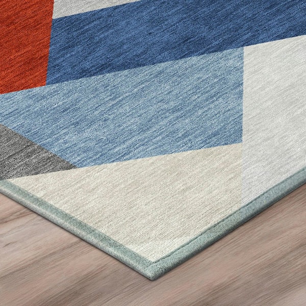 Chantille Machine Washable Indoor/Outdoor Abstract ACN2893 Red 5 ft. x 7 ft. 6 in. Area Rug