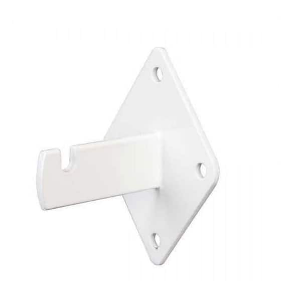 Only Hangers Wall Mount Brackets for Grid or Slatgrid Panels in White (25-Pack)