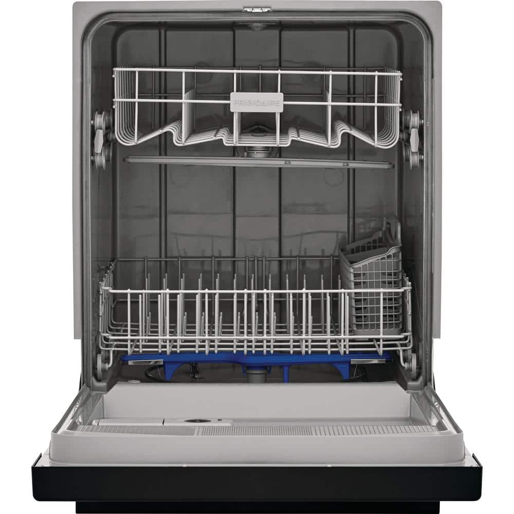Frigidaire 24" Black Front-Control Built-In Dishwasher