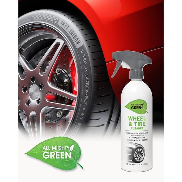 All Mighty Green Eco-Friendly 3 Piece Car Cleaning Combo Set, Interior  Surface Cleaner, Tire Shine, Wheel Cleaner with UV Protection, 24 Oz  (3-Pack)