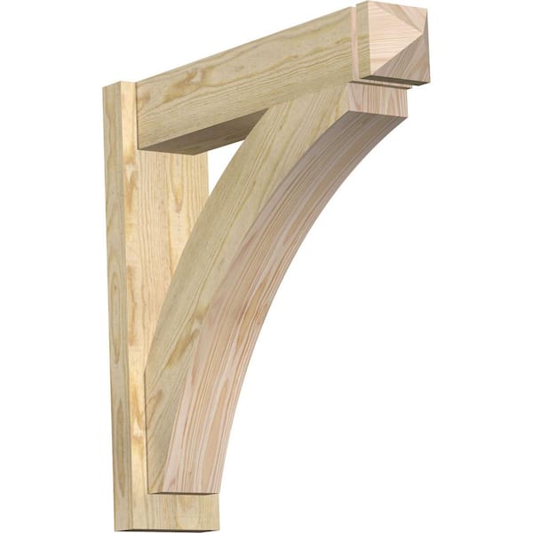 Ekena Millwork 6 in. x 26 in. x 26 in. Douglas Fir Thorton Arts and Crafts Rough Sawn Outlooker