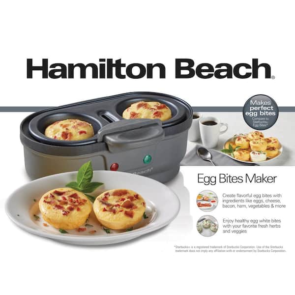 Hamilton Beach Eggbites 2-Egg Grey and Blue Egg Bite and Poached Egg Maker  25506 - The Home Depot