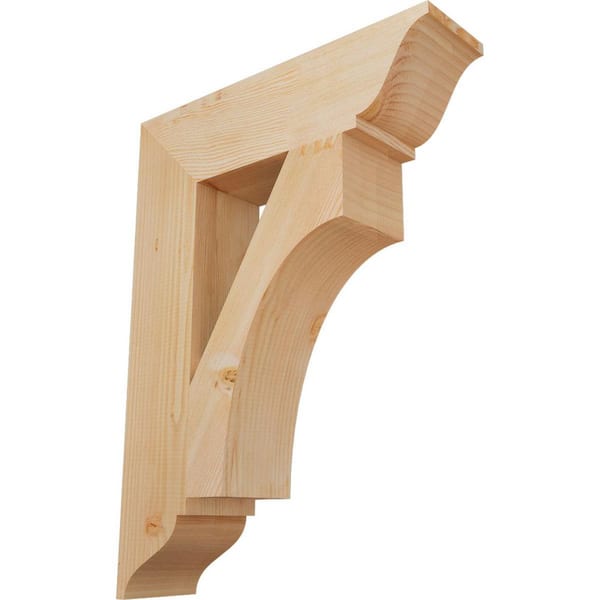 Ekena Millwork 5.5 in. x 32 in. x 24 in. Douglas Fir Westlake Traditional Smooth Corbel