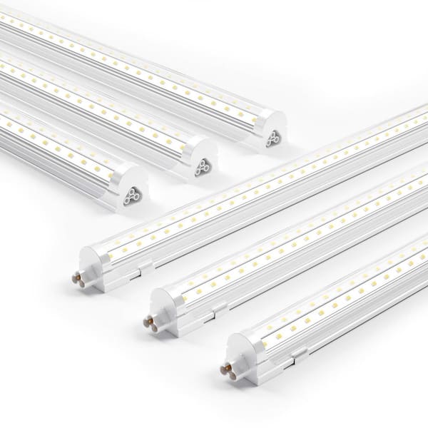 4 ft LED Shop Light, 5000LM Super Bright, 36W Equivalency 468W, U-Shaped Linkable, Plug in for Garage, Workshop