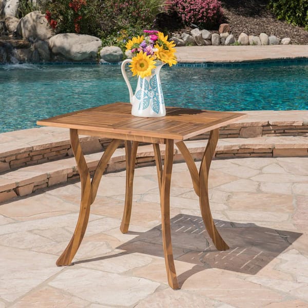 CHRISTOPHER KNIGHT HOME Camdyn Teak Square Wood Outdoor Patio