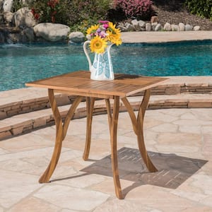 Camdyn Teak Square Wood Outdoor Dining Table