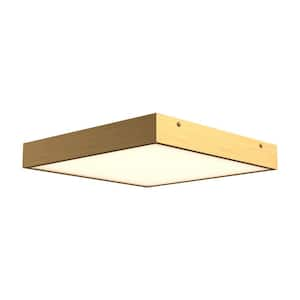 Sydney 11 in. 1 Light 23-Watt Aged Gold Integrated LED Flush Mount