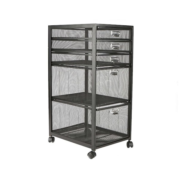Office Storage Cupboard Filing Cabinet Tool Files Organizer w/ Lock 5 Tier Shelf 
