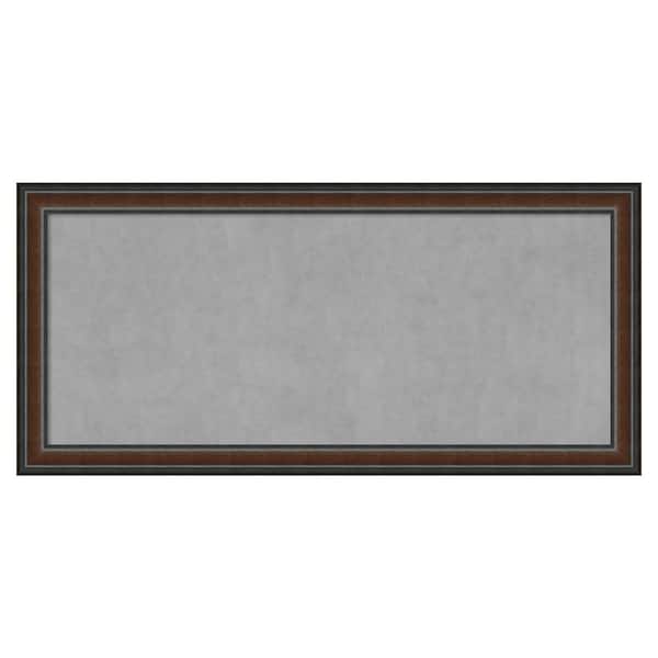 Amanti Art Cyprus Walnut 53 in. x 25 in. Framed Magnetic Board