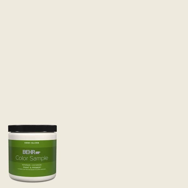 BEHR PREMIUM PLUS 8 Oz. #W-B-710 Almond Cream Semi-Gloss Interior ...