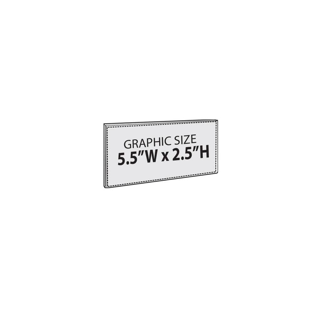 Self-Adhesive Clear Acrylic Wall Sign Holder Frame 5.5" x 2.5" - 10-Pack
