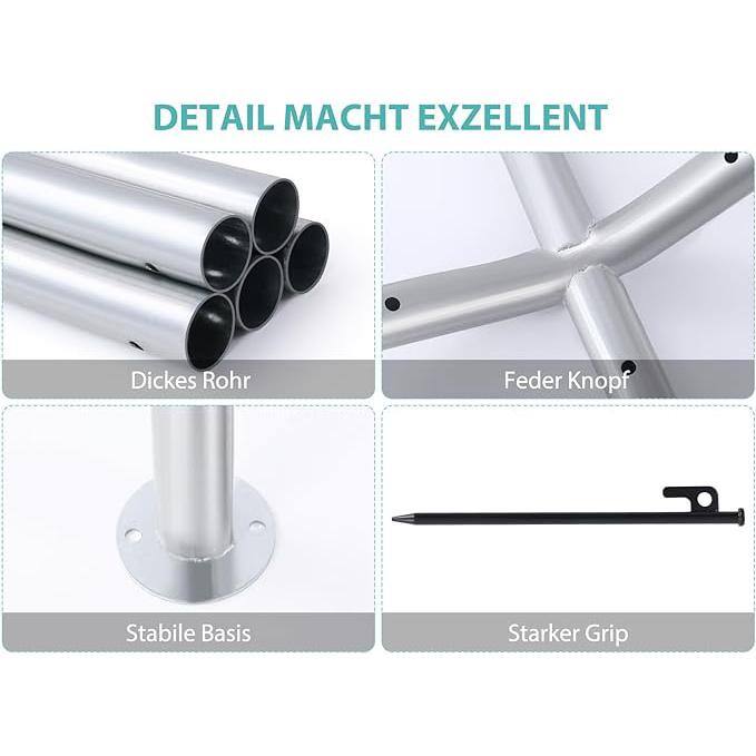 10' x 20' Gray Heavy Duty Metal Carport Canopy