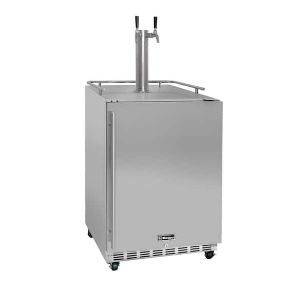 Digital Commercial Outdoor Full Size Beer Keg Dispenser with X-CLUSIVE Dual Tap Commercial Direct Draw Kit